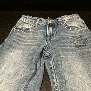 Zara Blue Denim Jeans with Star and Stud Embellishment